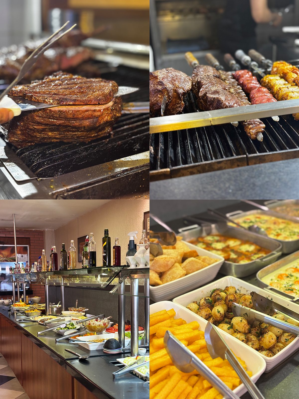 Carnes, espetos, saladas e pratos quentes do Savana's